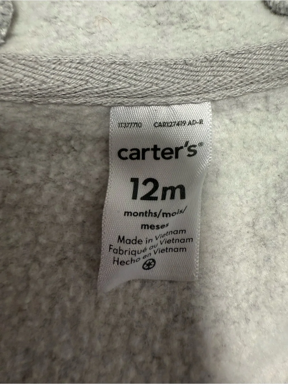 Carter’s Boy Tan Dog Two Piece Set and Gray Dog Sweatshirt Outift Set 12M